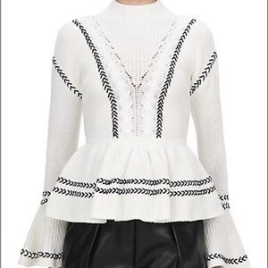 Self-Portrait Peplum Sweater